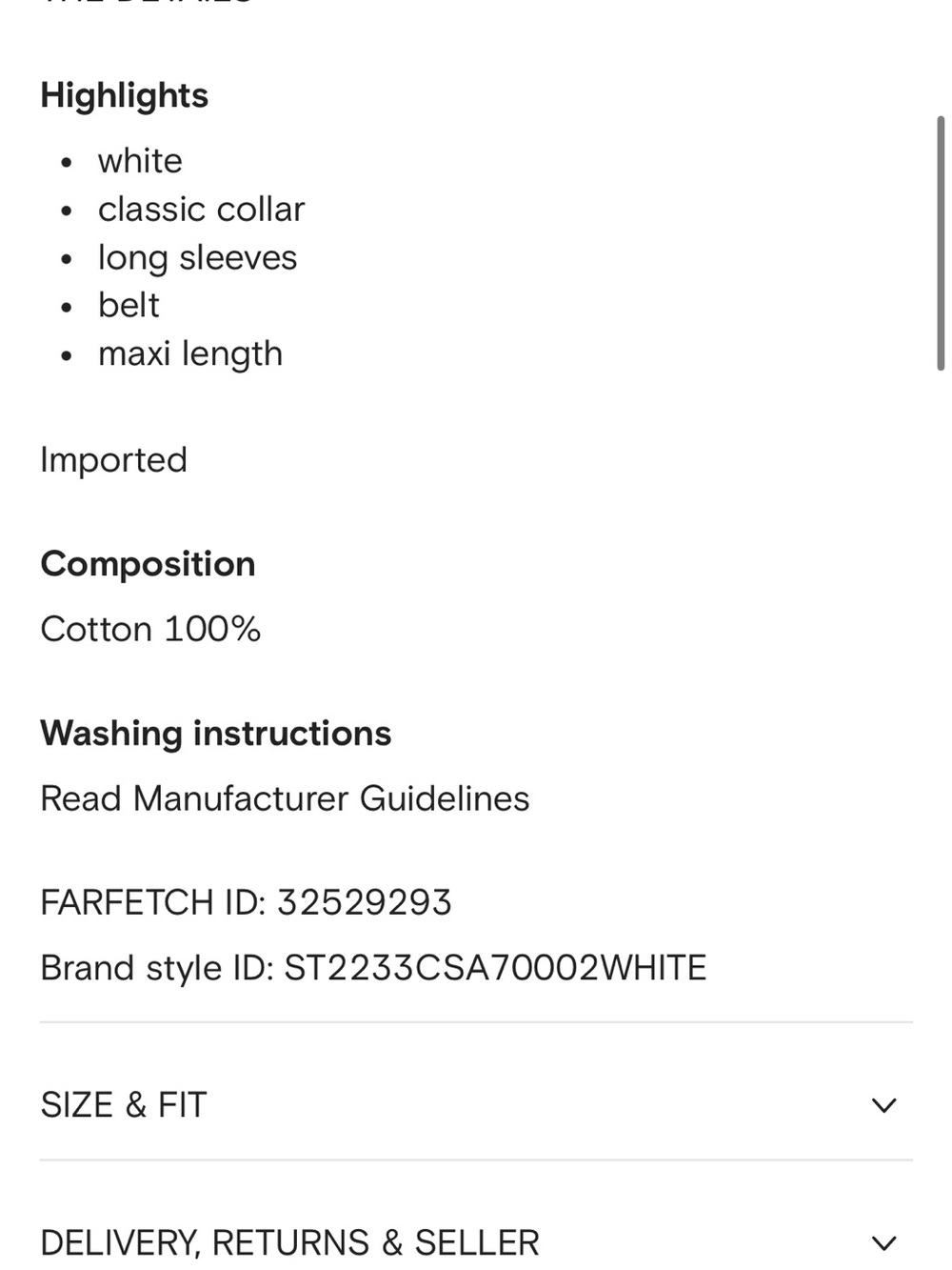 NWOT Norma Kamali White Belted Shirt Maxi Dress - Picture 3 of 3